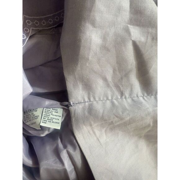 NWT Lisa Rene 18 Vintage Ramie Embroidered Maxi Dress - Picture 6 of 9